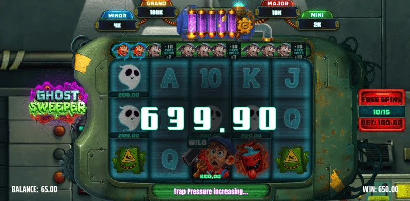 Ghost Sweeper - stor gevinst i Free Spins-runden med multiplikator