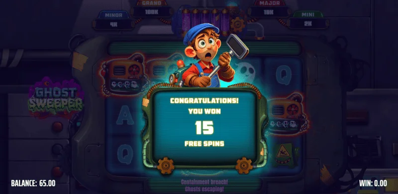 Ghost Sweeper - aktivering av Free Spins